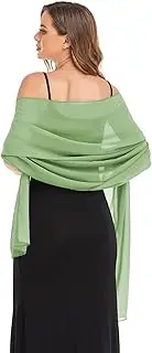 [Pukguro] Shawls and Wraps for Evening Dresses Sheer Chiffon Women Elegant Soft Silky Wraps Wedding Bridal Scarf