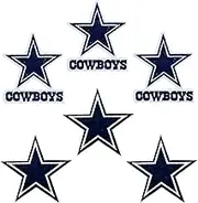 Cowboys Stars Iron on/Sew on Embroidery Patches (6pcs), Fashion Accessories Collection Stickers Repair Applique Patches, DIY Clothing Jacket Jeans Backpack Hats Vests Bags