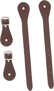 Toddmomy Adjustable Riding Belt Women's Spurs Straps Pu Western Spur Covers for Boots Horse Riding Brown