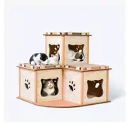 YES4PETS Cat Cardboard House Tower Condo Scratcher Pet Post Pad Mat Furniture