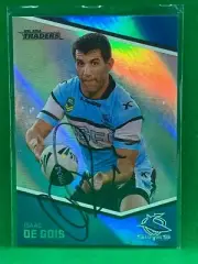 Signed Isaac De Gois Cronulla Sharks Autograph on 2014 Traders Parallel NRL Card
