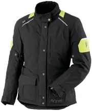Scott Turn DP Ladies Motorcycle Textile Jacket, black-yellow, Size 38 for Women Black Yellow