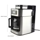 Programmable Drip Coffee Maker with Timer 1050W 1.2L Large Capacity Grinder