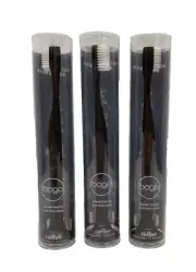 Toothbrush Coffee Color Compostable With Soft Bristles BPA Free Bogobrush 3-Pack