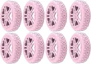 [Generic] Luggage Wheel Protector Covers - Silicone Suitcase Wheel Covers Anti-Noise | Carry On Luggage Wheels,8X Roller Protective Case Caster Shoes, Wear-Resistant & Flower Texture, Luggage Accessories
