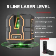 5 Lines Green Laser Level Ground Laser Level L-bracket Pulse Mode Self-leveling
