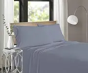 Soft Tees Luxury Cotton Modal Jersey Knit Sheet Set, Periwinkle, Twin