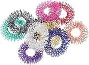 GLSTOY Sensory Ring Finger Massager Toy Fidget Ring for Kids Adults Acupressure 10 Pack Compact Portable