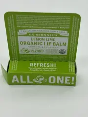 Dr. Bronner's Organic Lip Balm Lemon Lime New. Box Opened Lip Balm Sealed