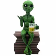 2025 Ingredientp Funny Alien Artwork, Alien Drinking Beer, Funny Alien Statue