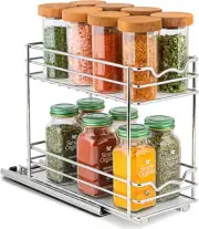 Pull Out Cabinet Organizer for Spices, Cans - Heavy Duty with Limited - Pull Ou