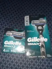 Gillette Mach3 Men's Razor and Razor Blade Refill Cartridges - Pack of 4