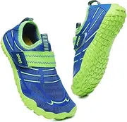 [PiDaGlobal] Children's Water Shoes, Beach Shoes, Boys and Girls, Swimming Shoes, Bathing Shoes, Quick-Drying Aqua Shoes, Lightweight, Non-Slip Barefoot Sports Shoes, Blue, 34 EU