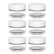 6 Empty 18Ml Clear Plastic Cosmetic Sample Jars Travel Container