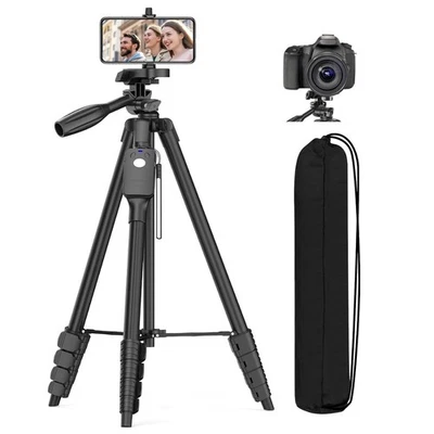Camera Tripod 67 inch with Travel Bag Cell Phone Tripod with Remote Stand