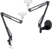 Webcam Stand Kit, 2in1 Wall Mount and Clamp Arm Holder for Logitech C920 C920s C922x C930e C925e Brio - Acetaken