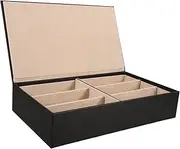 [Healeved] Sunglasses Display Box Compartment Eyeglasses Organizer for Multiple Glasses Storage Durable and Easy to Clean Sunglass Holder Eyewear Display Case for Home Travel