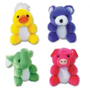 Kutie Pies Plush Dog Toys Colorful Adorable Soft Squeaker For Puppies 4 3/4"