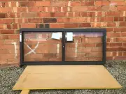 600h x 1450w NEW Aluminum Sliding Window TEXTURA MONUMENT GREY Clear Float