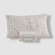 Home Design White Printed Microfiber 4-Pc. Sheet Set Size Full