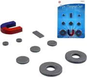 9 Pc Universal Ferrite Magnet Kit Multi Purpose Ceramic Science Kits Experiment