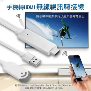 手機轉HDMI無線視訊轉接線 手機接電視 WIFI連接 安卓蘋果手機轉電視 現貨 蝦皮直送