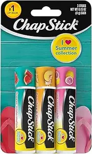 ChapStick I Love Summer Collection Season Flavored Lip Balm Tube, 0.15 Ounce Each (Sweet Watermelon, Peaches & Cream, Pink Lemonade Flavors, 1 Blister Pack of 3 Sticks)