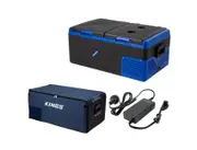Kings Escape 75 Portable Fridge/Freezer 12/24V +Fridge Cover + AC to 12V Adapter