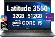 [Oemgenuine] 2024 Dell Latitude 3550 Notebook 15.6” FHD, Intel 10 Core i5-1335U (Beats i7-1270P), 32GB DDR5 RAM, 512GB NVMe, WiFi 6E, BT, Backlit Keyboard, HD Webcam, RJ-45, Win 11 Pro, Business Laptop