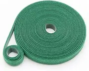 5 Meters Self Adhesive Fastener Tape Polyester PP Straps Hooks Loops Reusable Cable Wire Tie Magic Tape DIY Accessories (Color : Green 10mm)