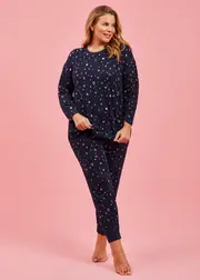 [Taking Shape] Taking Shape Lounge Starry Night Cuff Pant Size 10 in Print - Plus Size Women's Clothing Print