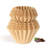 1-4 Cup Natural Basket Coffee Filter, 100 Count Unbleached Coffee Filters Pap...