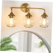 Gold 3-Lights Vanity Light Modern Vanity Lights for Bathroom Over Mirror