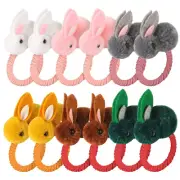 ✨ 12 Pcs Easter Bunny Hair Ties Scrunchies Stuffed Rabbit Cute Animal Ties Elast