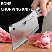 Cleaver Knife Kitchen Beef Bone Chopping Butcher Chef 40Cr13 Steel Wood Handle S