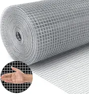 Land Guard 19 Gauge Hardware Cloth, 1/2 inch Chicken Wire Fence, Galvanized Welded Cage Wire Mesh Roll Supports Poultry Netting Cage Fence………