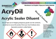 ACRYDIL Acrylic & Epoxy Resin Diluent & Thinner Blend of Hydrocarbons & Solvents