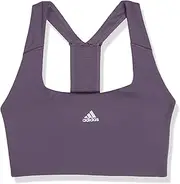 [adidas] Performance Powerimpact Women's Medium-Support Training Bra, Purple, Small (A-C Cup)
