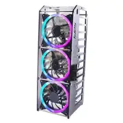 Cluster Case for Raspberry Pi, Pi Rack Case Stackable Case with Cooling Fan