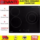 Electric Cooktop 60cm Ceramic Stove Kitchen Cooker Burner 5200W Cooktop