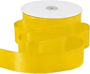 Gliberli Yellow Satin Ribbon 1-1/2 inch X 100 Yards Fabric Large Ribbons for Gift Wrapping Bows Bouquet Sewing Craft Home Decor Hair Floral