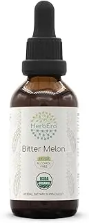 Bitter Melon B60 Alcohol-Free Herbal Extract Tincture, Organic (African Cucumber, Momordica Charantia) Dried Fruit (2 fl oz)