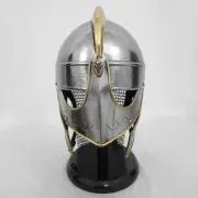 Medieval Viking Helmet with Chainmail - Crusader Helmet Warrior Armor Knight