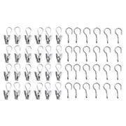 RIKTIG curtain hook with clip, 24 pack