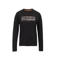 在飛比找ETMall東森購物網優惠-Timberland 女款黑色Logo有機棉長袖上衣A5X9