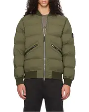 Stone Island Compass Patch Padded Jacket L,M moss green