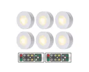 L40 3PCS White Light Showcase Lamp Model Fill Light Plastic Touch Light Sleep Timer Shutdown Smart Remote Control Night Light