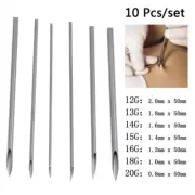 10Pcs Disposable Sterile Body Piercing Needles Tattoo Piercing Needles Kit_Z0 CR
