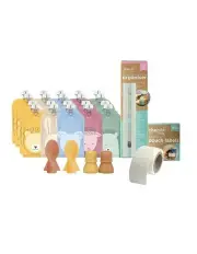 [Cherub Baby] On the Go Reusable Food Pouches in Dusty Rose/Sand