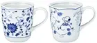 PEANUTS Snoopy Pair Mug Set Indigo Arabesque Grape Gift Boxed